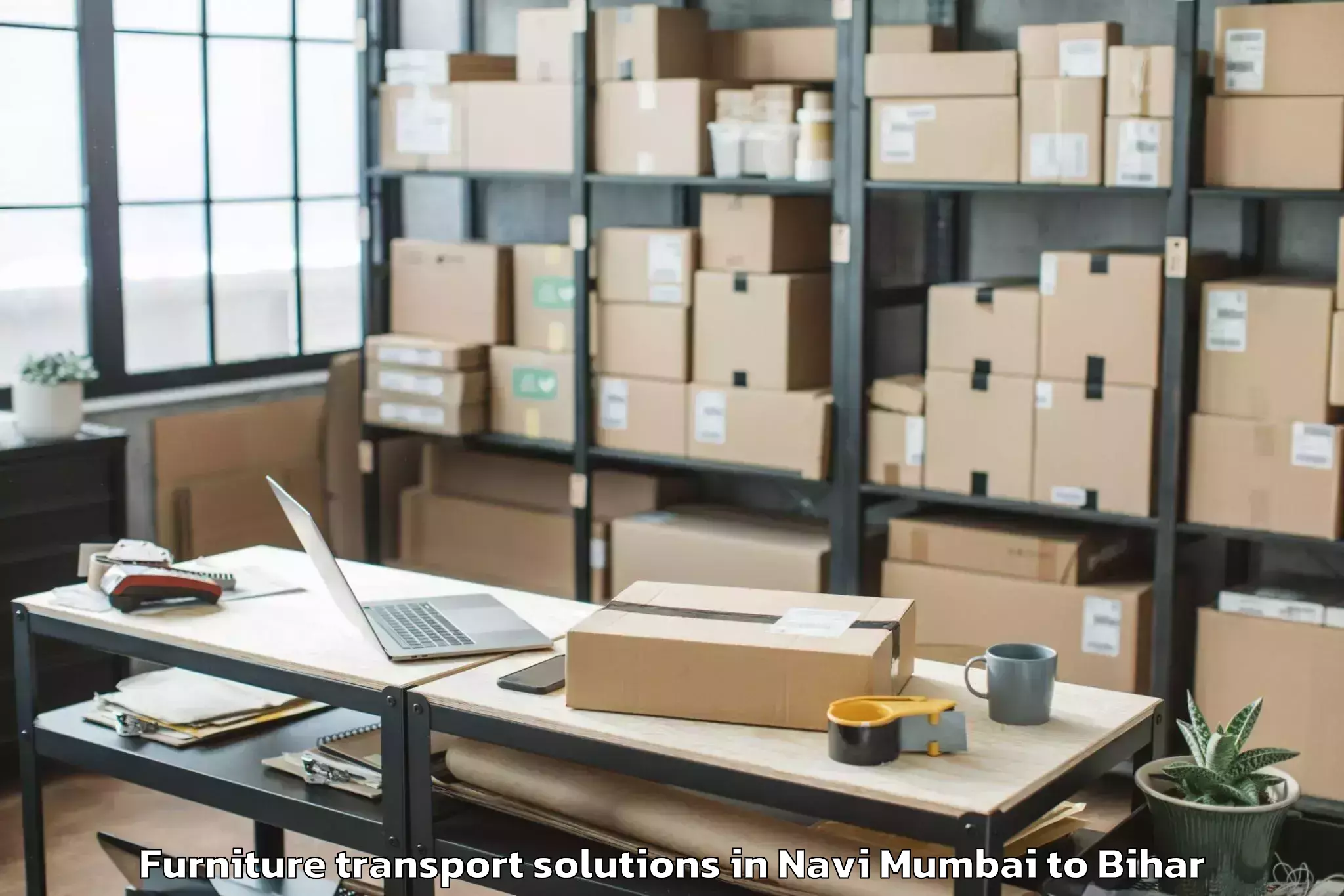 Book Navi Mumbai to Bajpatti Furniture Transport Solutions Online